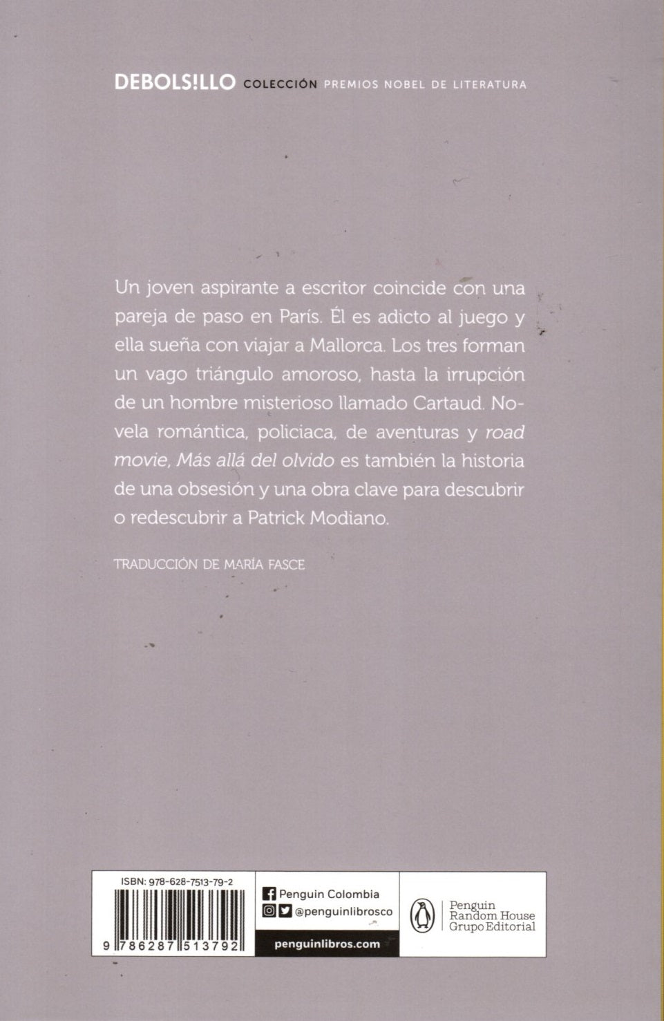 Libro Patrick Modiano - Más Allá Del Olvido