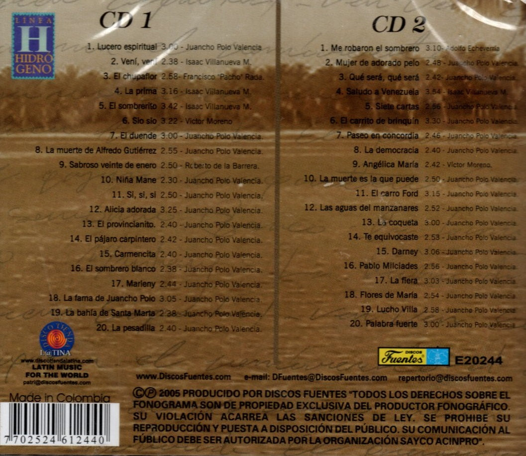 CDX2 Juancho Polo Valencia -  Historia Musical De Juancho Polo Valencia