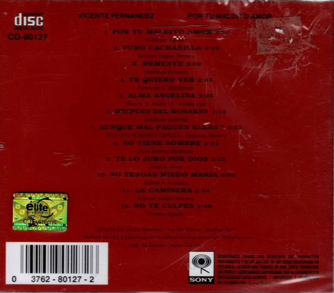 CD Vicente Fernández - Por Tu Maldito Amor