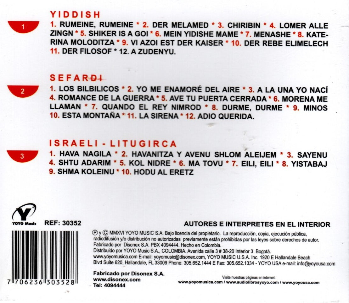 CDX3 Antología De La Música Judía - Yiddish - Sefardi - Israeli - Liturgica