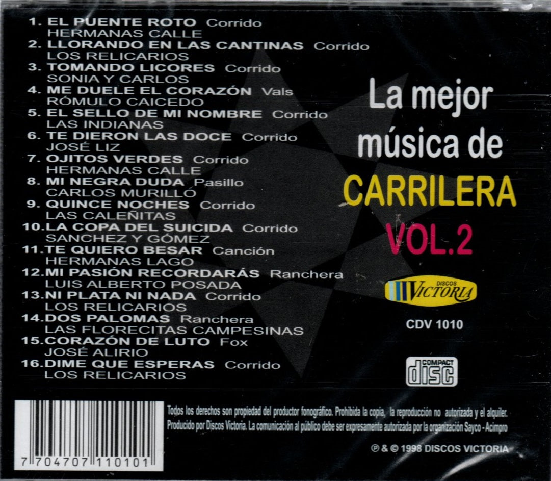CD Lo Mejor De La Carrilera Vol. 2