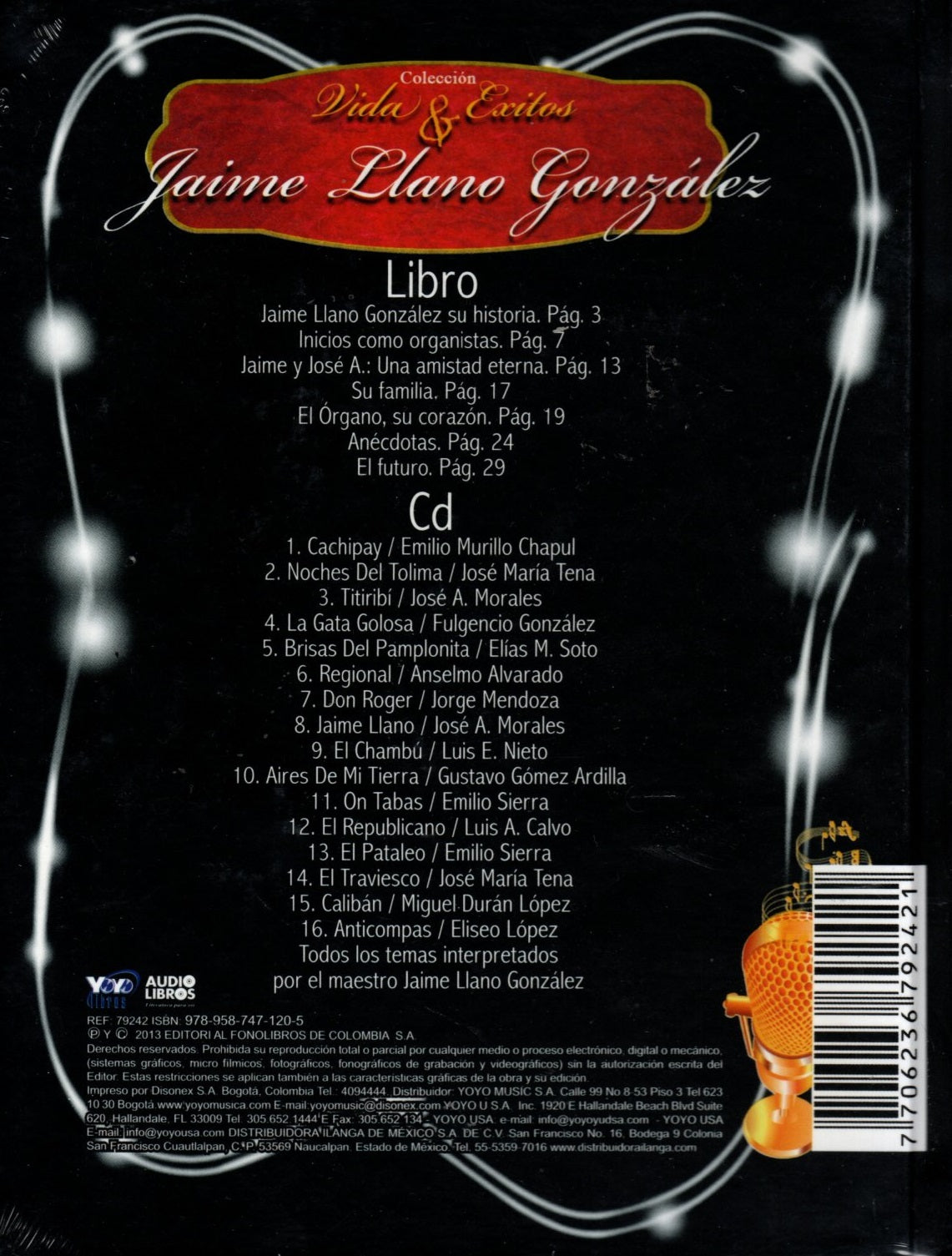 CD + Libro Jaime Llano González - Colección Vida Y Éxitos
