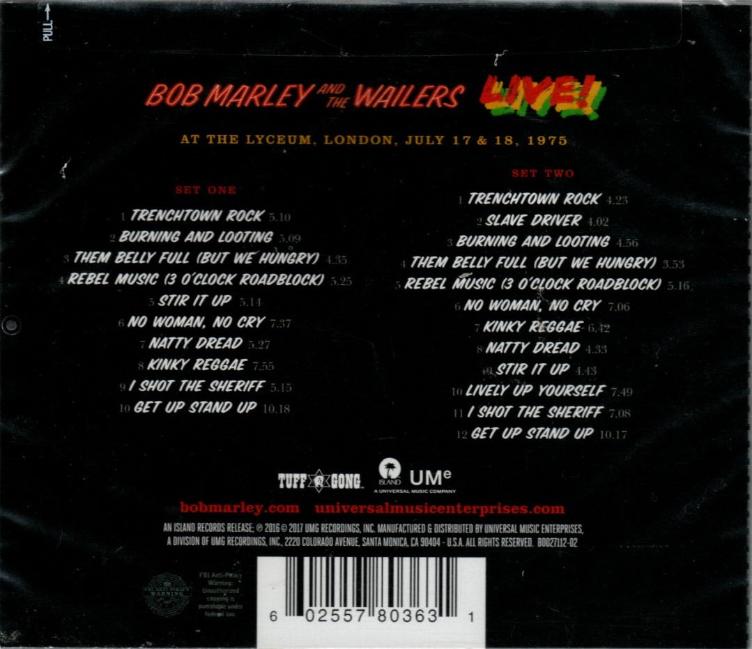 CDX2 Bob Marley And The Wailers - Live!