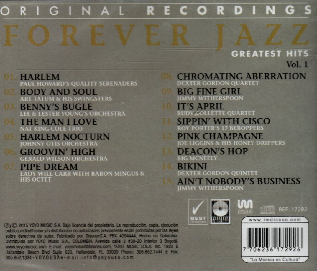 CD Forever Jazz - Greatest Hits Vol. 1