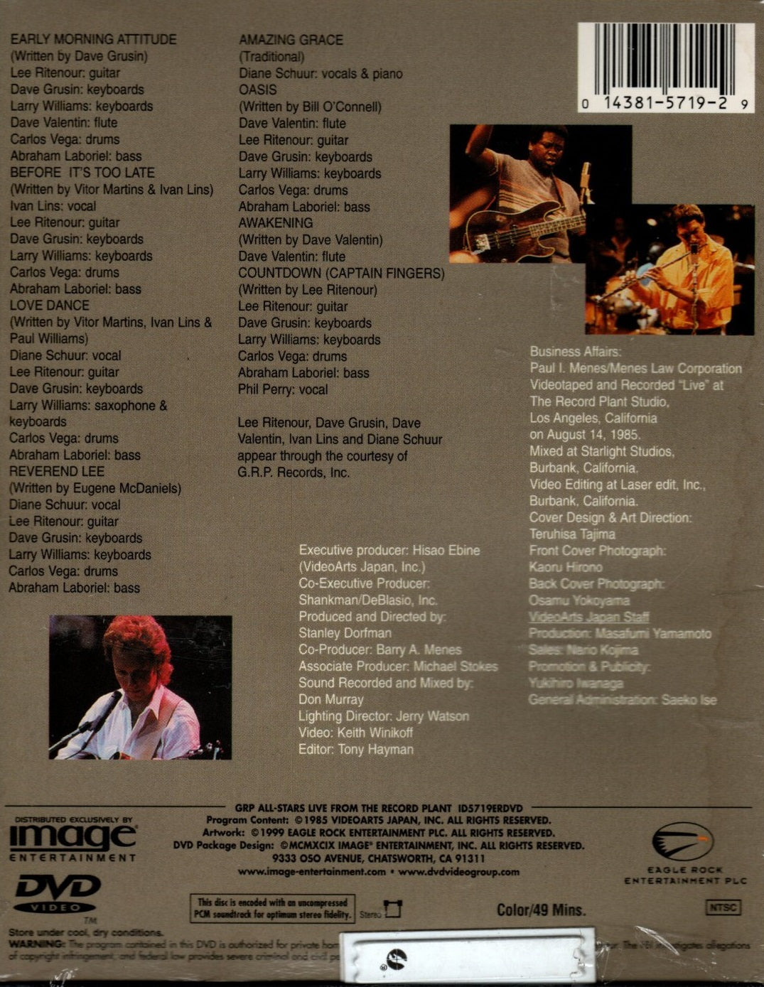 DVD Grp All-Stars Live From The Record Plant