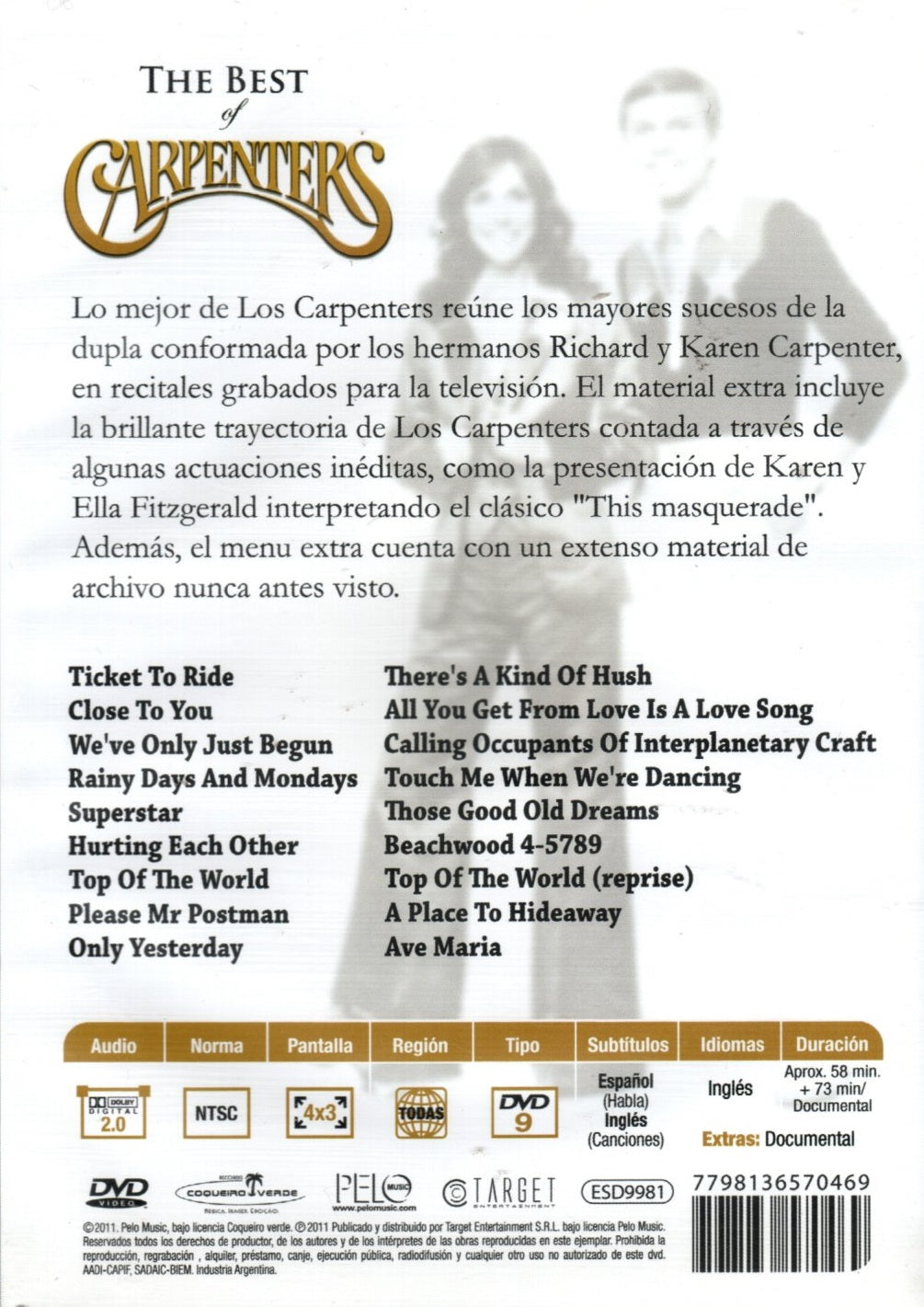 DVD The Best Of Carpenters