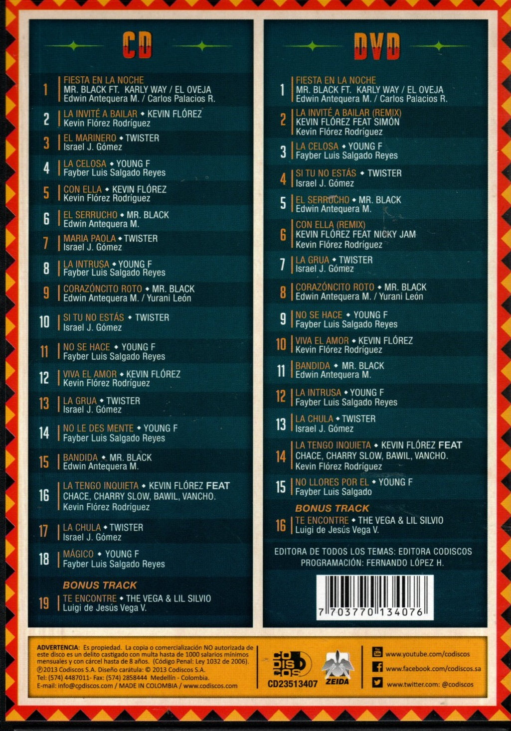 DVD+CD Los Patrones De La Champeta Urbana