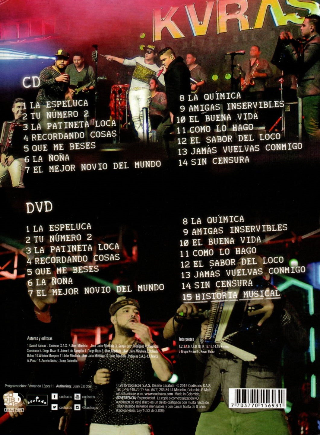 DVD Kvrass - Sin Censura Live