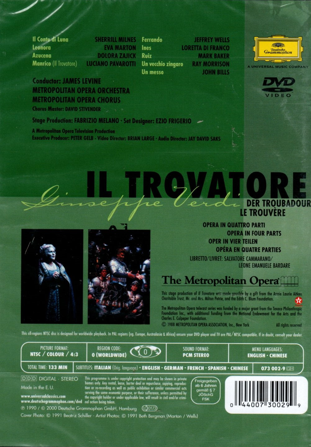 DVD IL Trovatore - (The Metropolitan Opera/Levine) (1988)