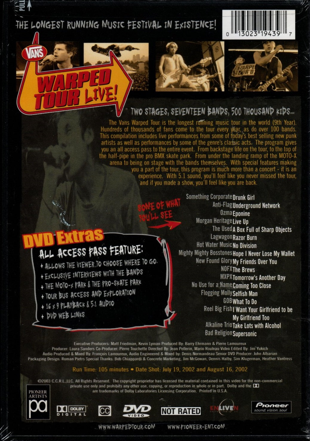 DVD Warped Tour Live! - Live Perfomances