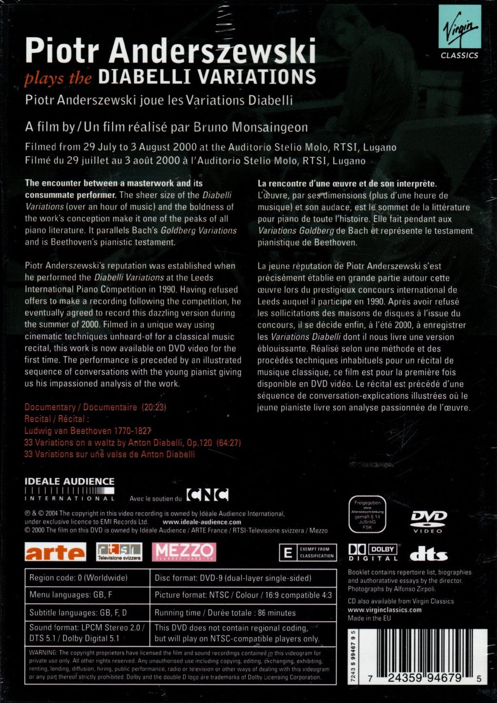 DVD Piotr Anderszewski Plays The Diabelli Variations