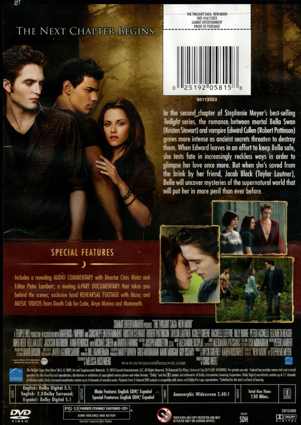 DVDX2 La Saga Crepúsculo - Luna Nueva Edición Especial