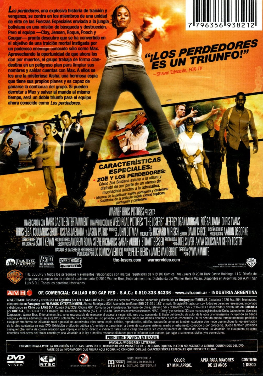 DVD Los Perdedores