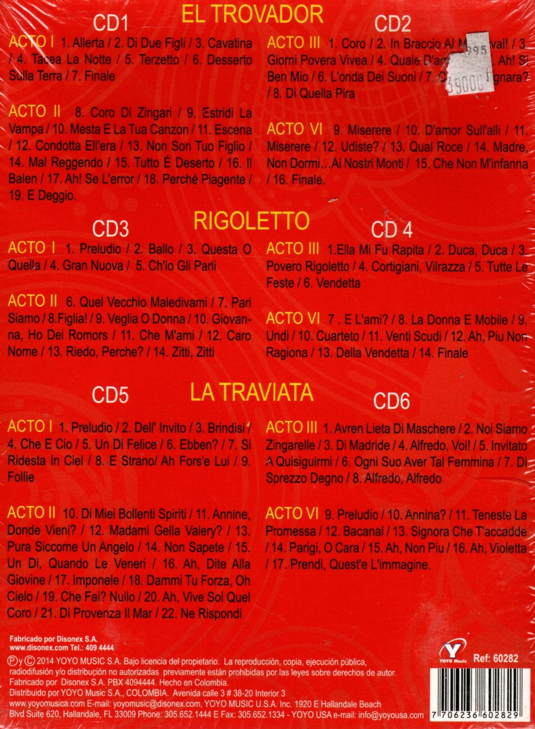 CDX6 3 Operas De Verdi