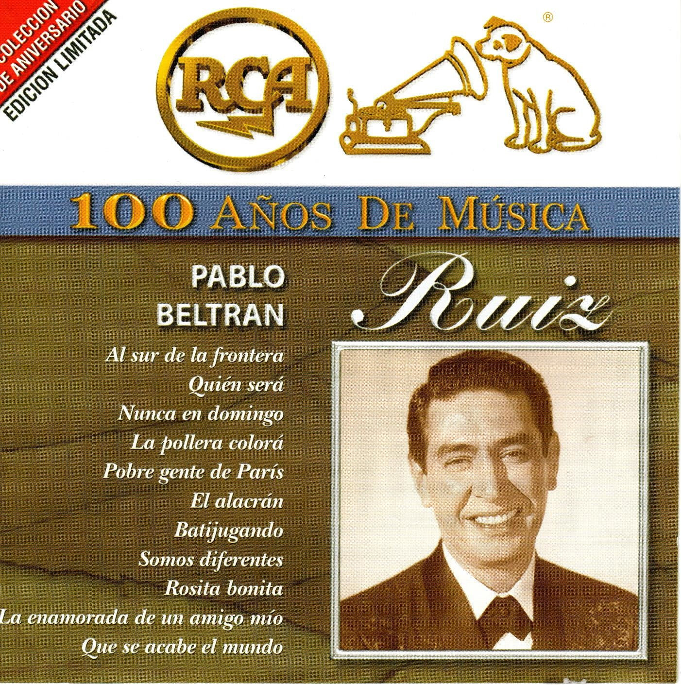 CD x2 RCA 100 AÑOS MUSICA PABLO BELTLAN RUIZ