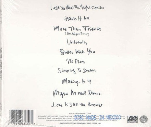 CD Jason Mraz - Know