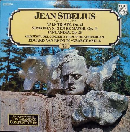 LP JEAN SIBELIUS Nº 72 - ENCICLOPEDIA SALVAT DE LOS GRANDES COMPOSITORES Nº 72 - PHILIPS 1982.