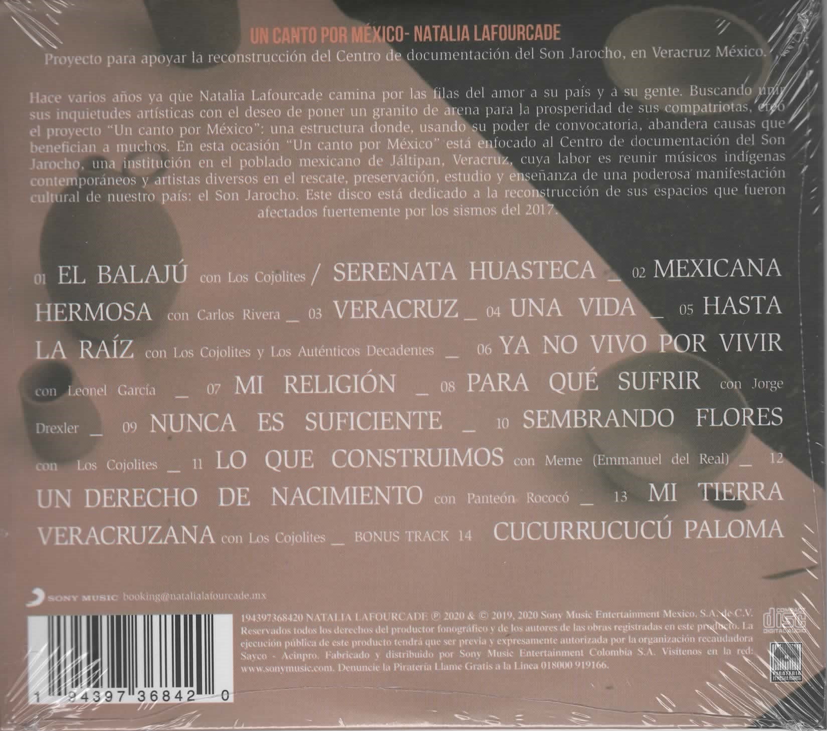 CD Natalia Lafourcade Vol. 1 - Un Canto Por México