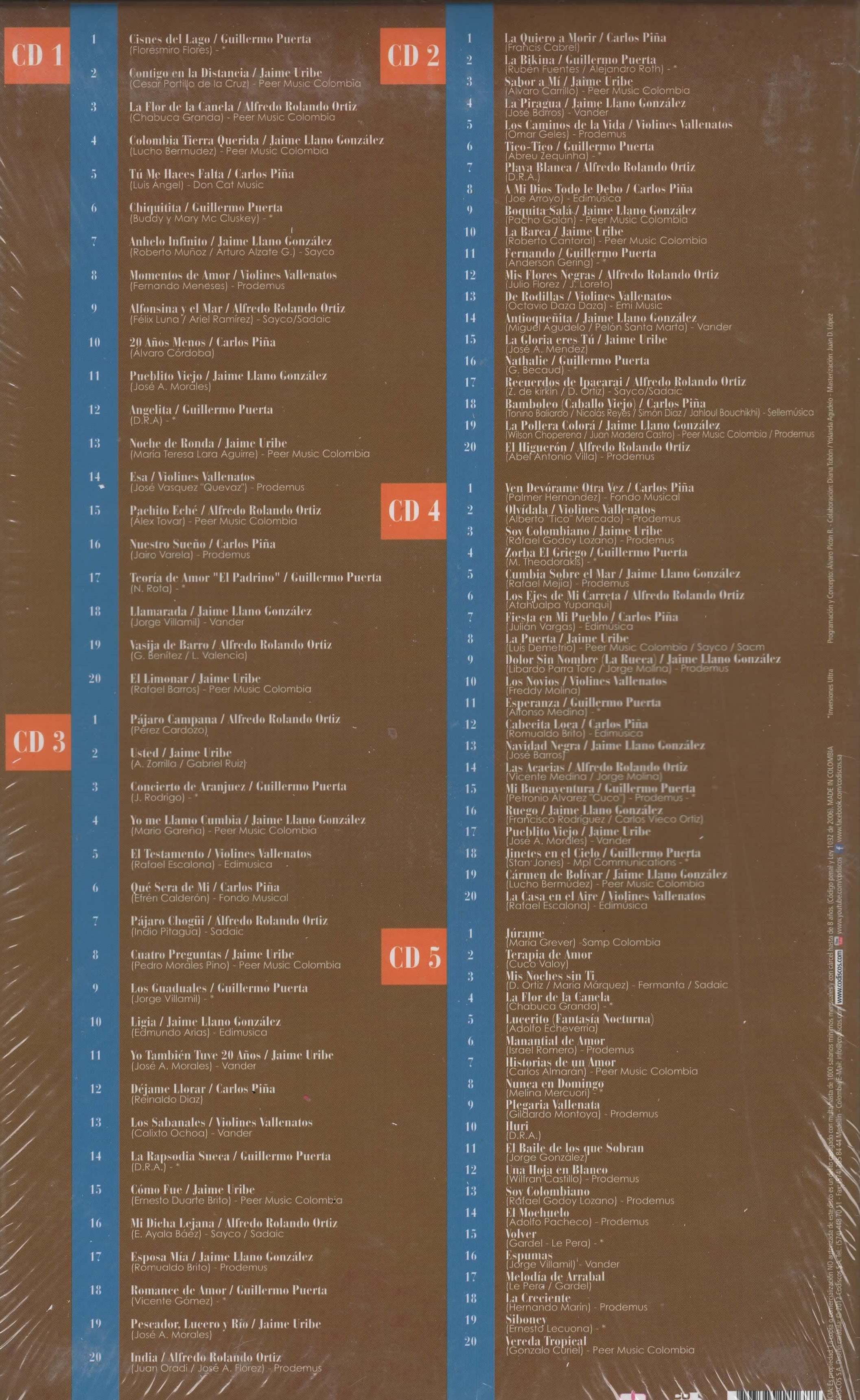 CD Los 100 mejores de la música instrumental Codiscos