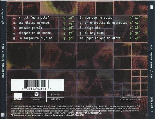 CD Alejandro Sanz - Más