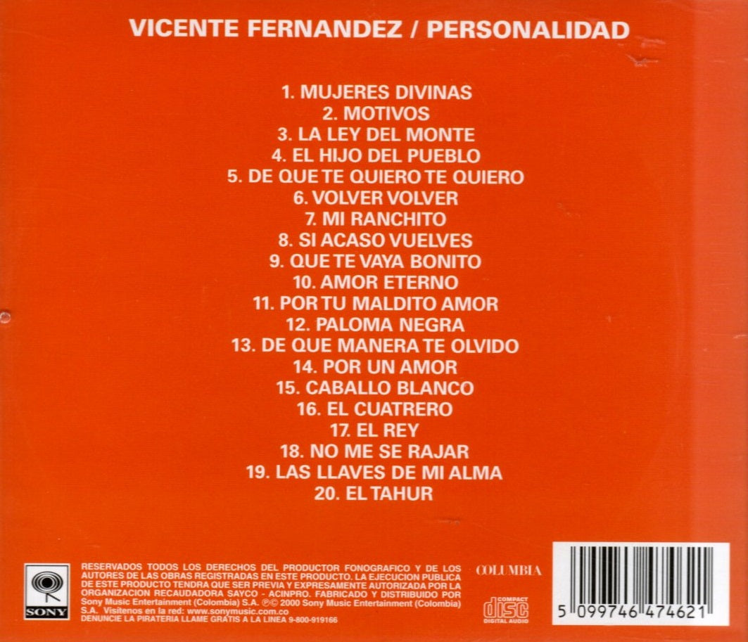 CD Vicente Fernández - Personalidad