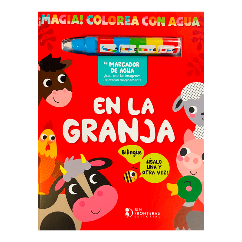 Libro Magia Colorea con Agua en la Granja