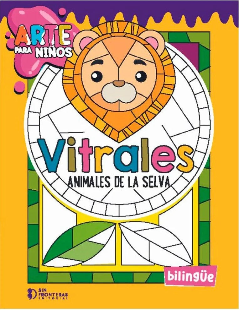 Libro Arte para niños: vitrales animales de la selva