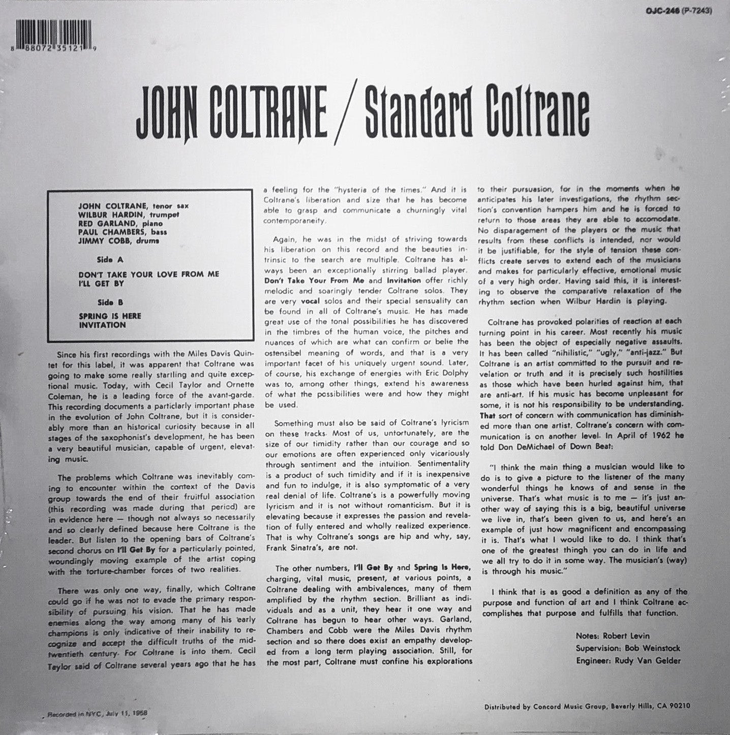 LP John Coltrane – Standard Coltrane