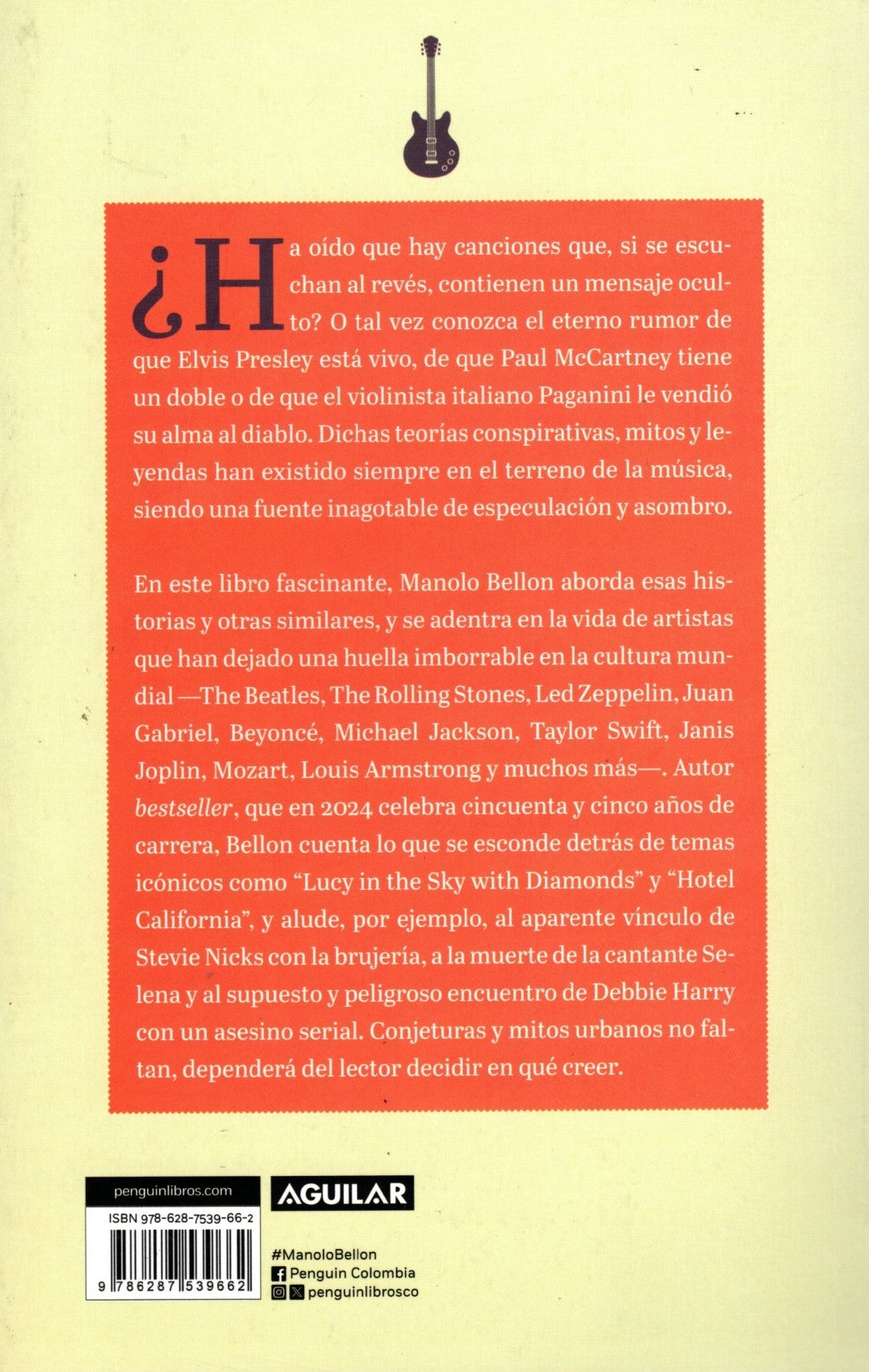 Libro Manolo Bellon - Conspiraciones, leyendas y mitos en la historia de la música