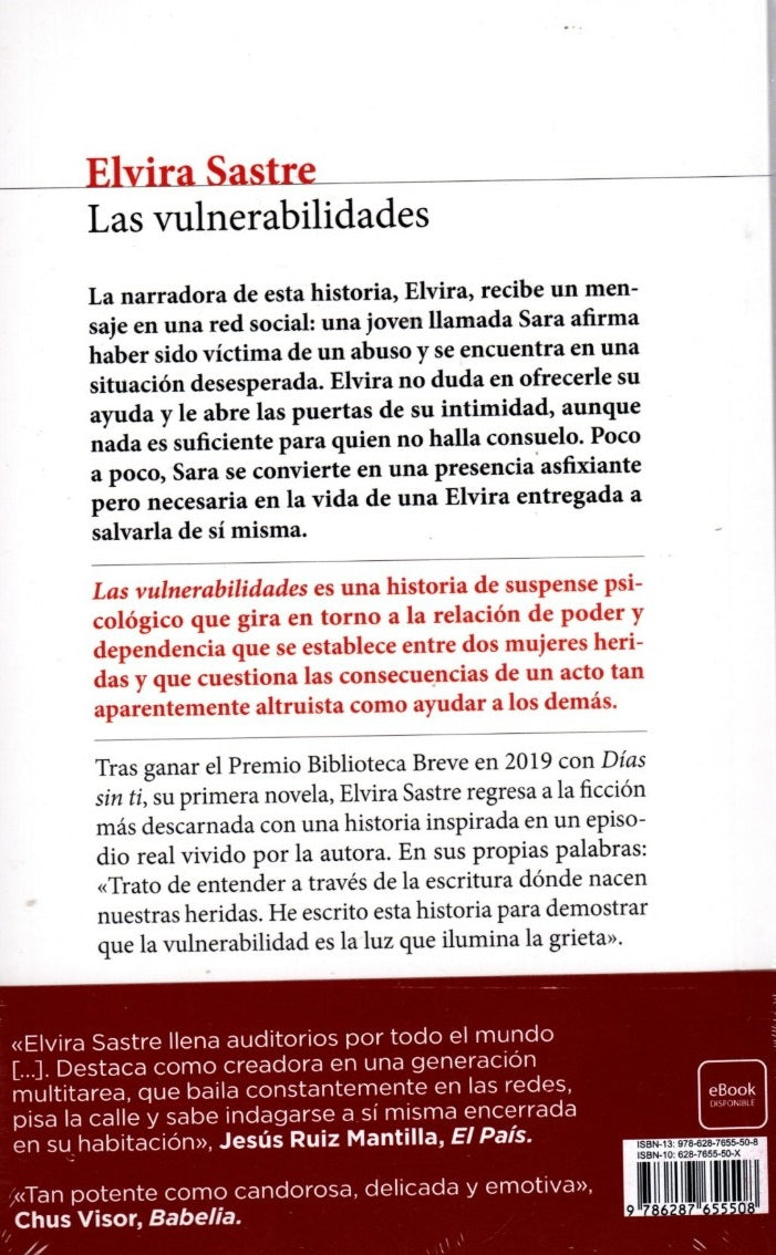Libro Elvira Sastre - Las Vulnerabilidades