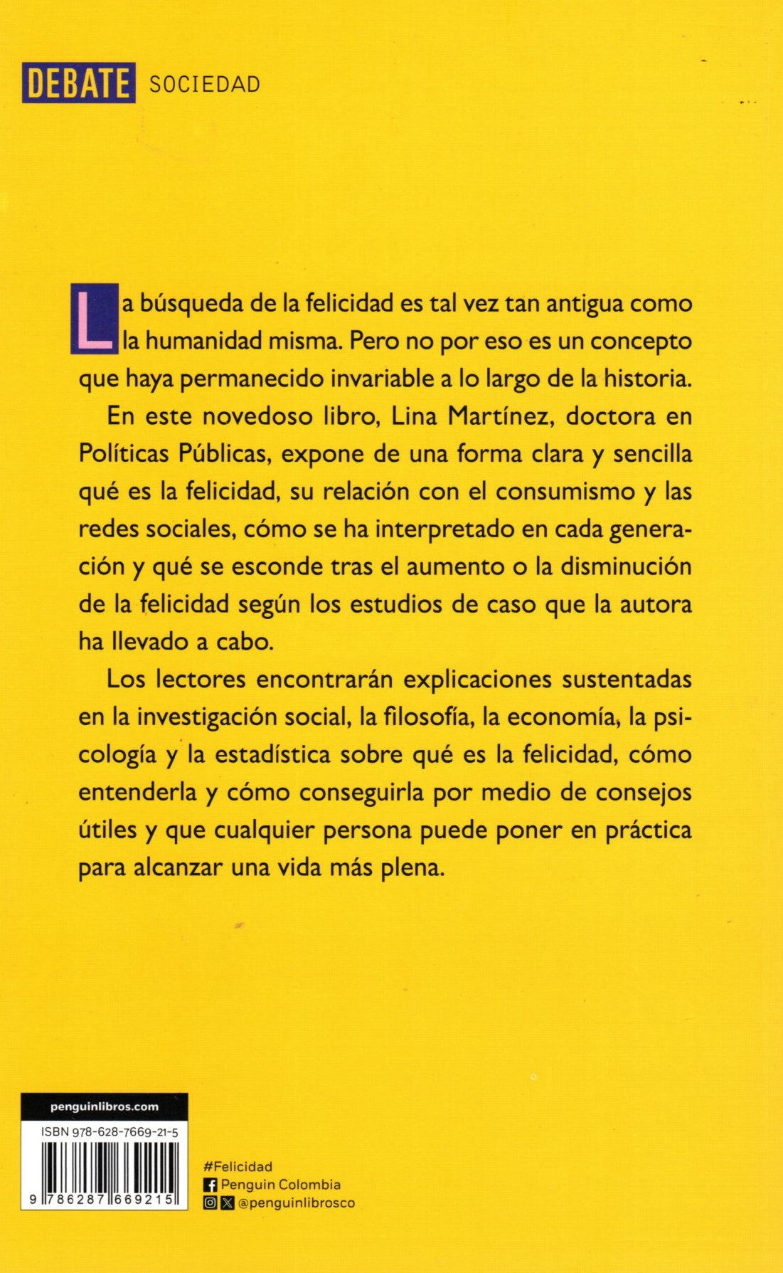 Libro Lina Martínez - Felicidad