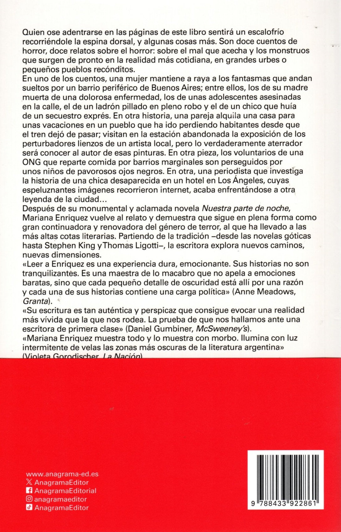 Libro Mariana Enriquez - Un lugar soleado para gente sombría