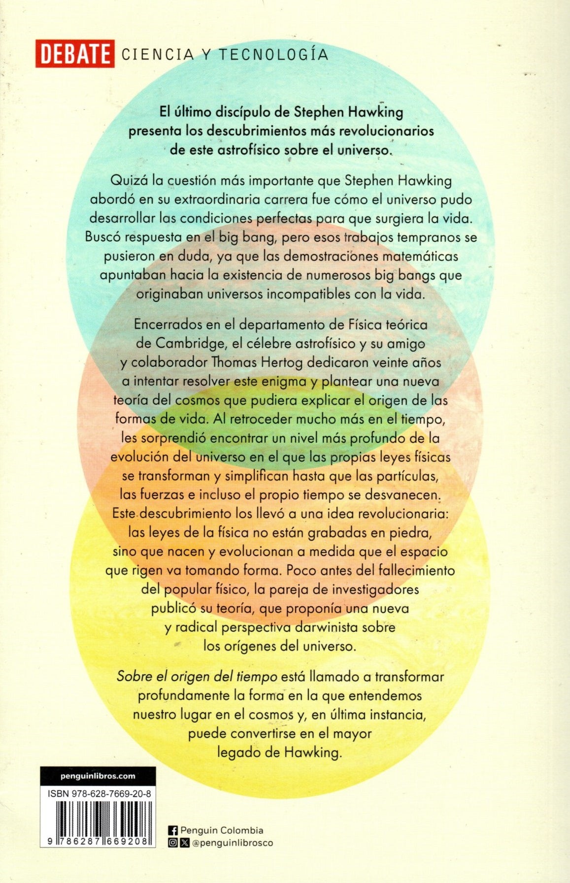 Libro Thomas Hertog - Sobre el origen del tiempo