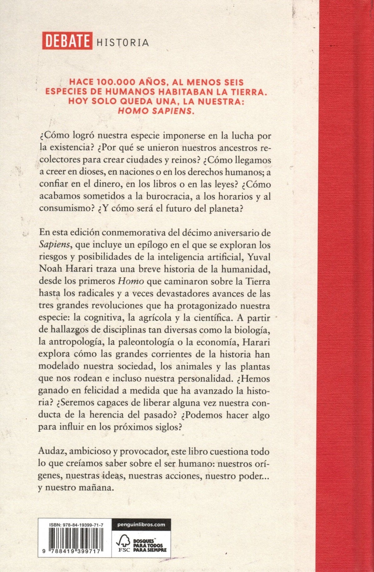 Libro Yuval Noah Harari - Sapiens De animales a dioses