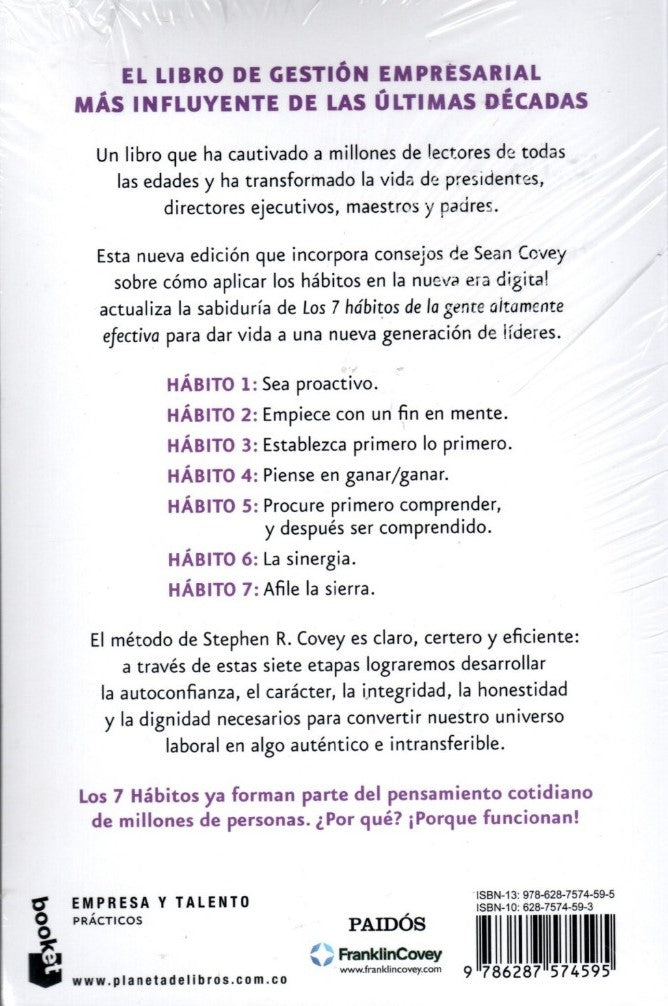 Libro Stephen R. Covey - Los 7 hábitos de la gente altamente efectiva (30.º aniversario)