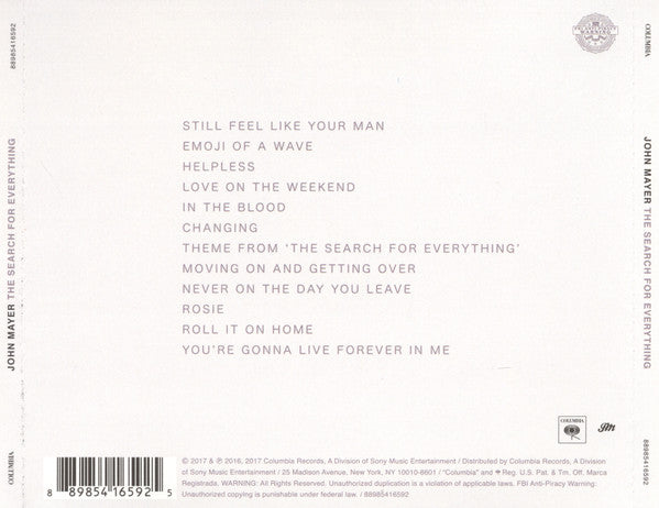 CD John Mayer – The Search For Everything