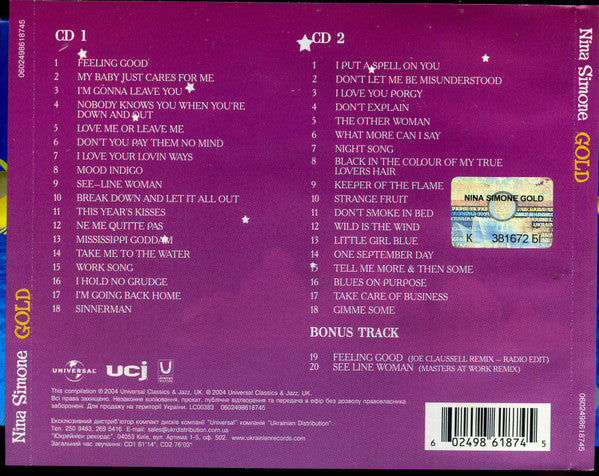 CD Nina Simone  – Gold