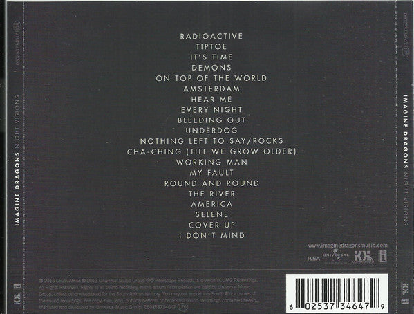 CD Imagine Dragons – Night Visions