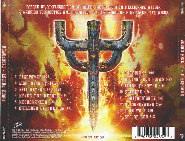 CD Judas Priest ‎– Firepower