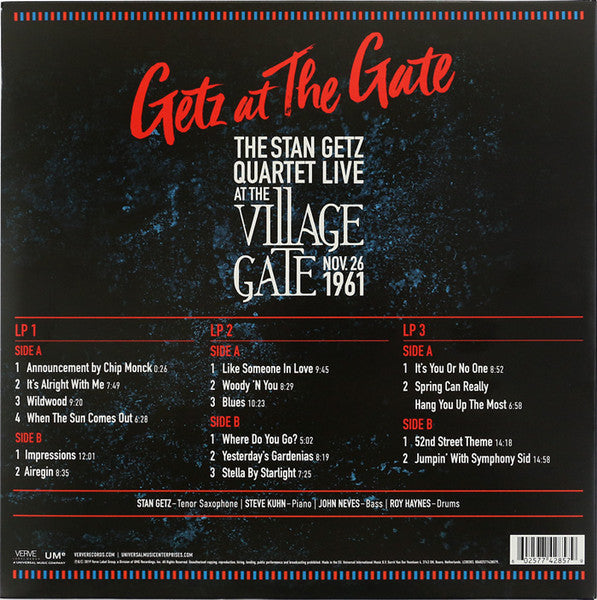 Lpx3 Stan Getz - Getz At The Gate