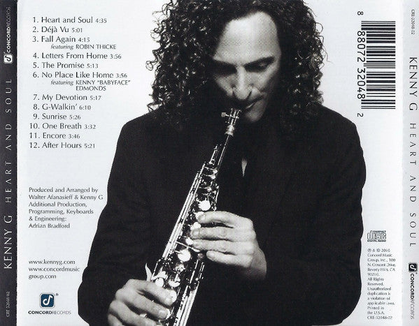 CD  Kenny G - Heart And Soul
