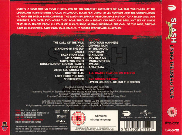 CDX2 + DVD Slash Featuring Miles Kennedy And The Conspirators  – Living The Dream Tour