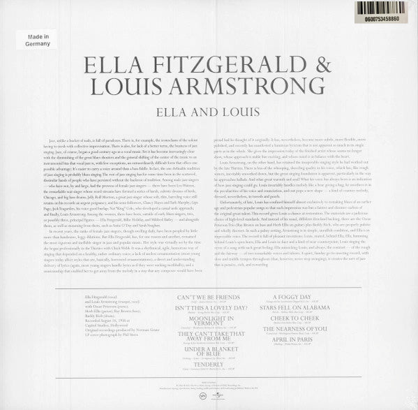 LP Ella Fitzgerald And Louis Armstrong ‎– Ella And Louis