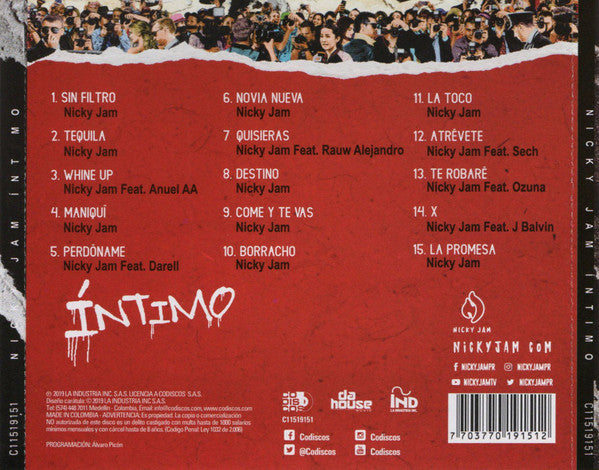 CD Nicky Jam – Intimo
