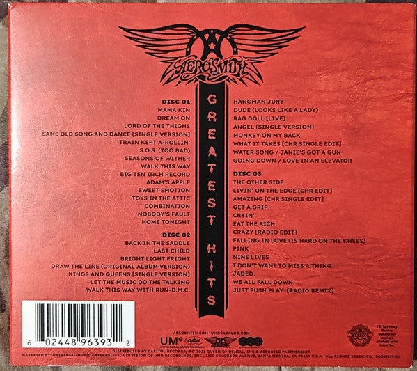 CDX3 Aerosmith –The Ultimate Greatest Hits