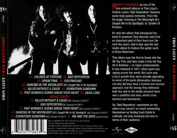 CD Thin lizz - Bad Reputation