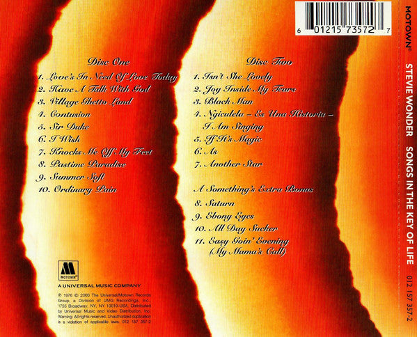 CDX2 Stevie Wonder – Songs In The Key Of Life