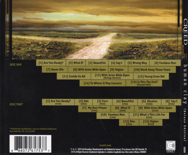 CD Creed – Human Clay Deluxe Edition
