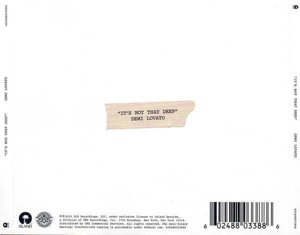 CD Demi Lovato – It's Not That Deep
