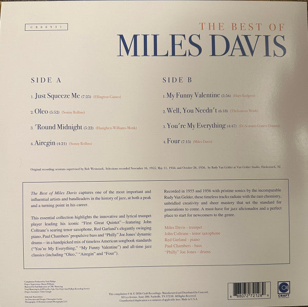 LP Miles Davis – The Best Of Miles Davis